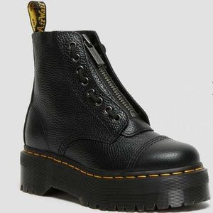 Dr. Marten Sinclair Milled Napa Leather Platform Boots